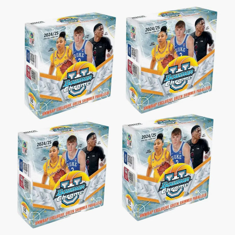 2024-25 Bowman Chrome University Basketball Mega Box 4x Lot