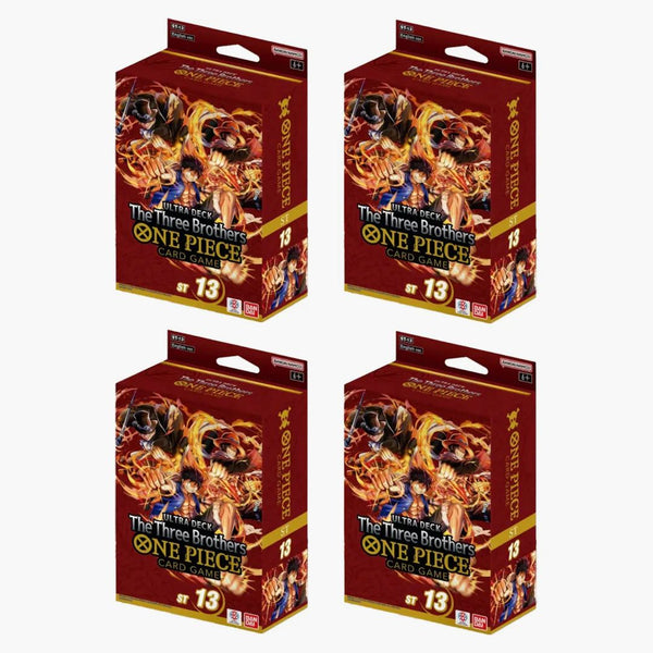 2024 Bandai One Piece Card Game The Three Brothers (st 13) Ultra Deck 4x Lot