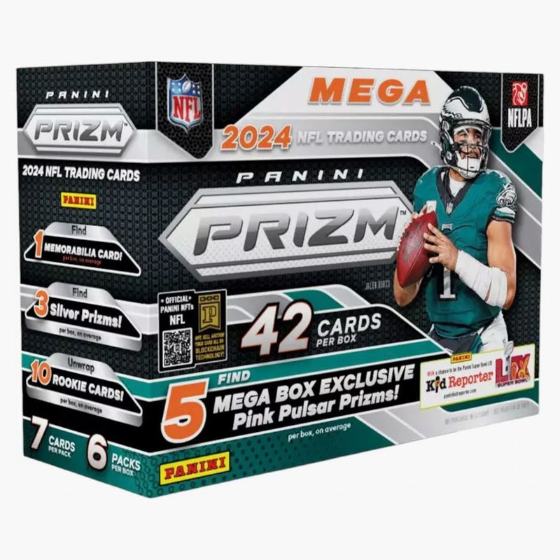 2024 Panini Prizm Nfl Mega Box (pink Pulsar Prizms)