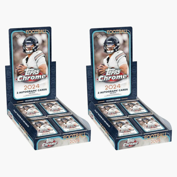 2024 Topps Chrome Football Hobby Box 2x Lot