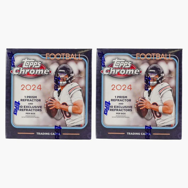 2024 Topps Chrome Football Mega Box 2x Lot