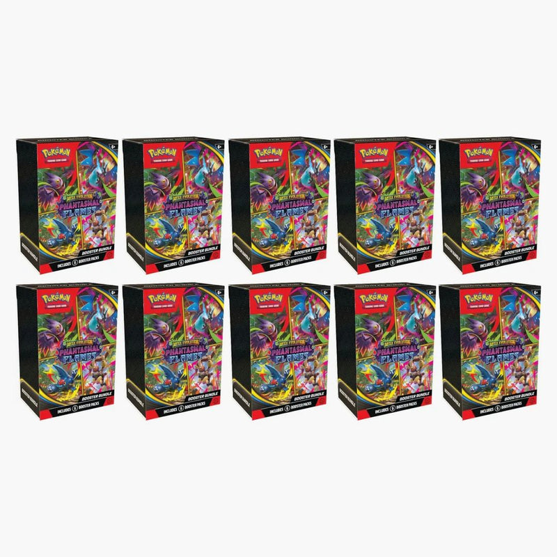 2025 Pokémon Mega Evolution Phantasmal Flames Booster Bundle 10x Lot