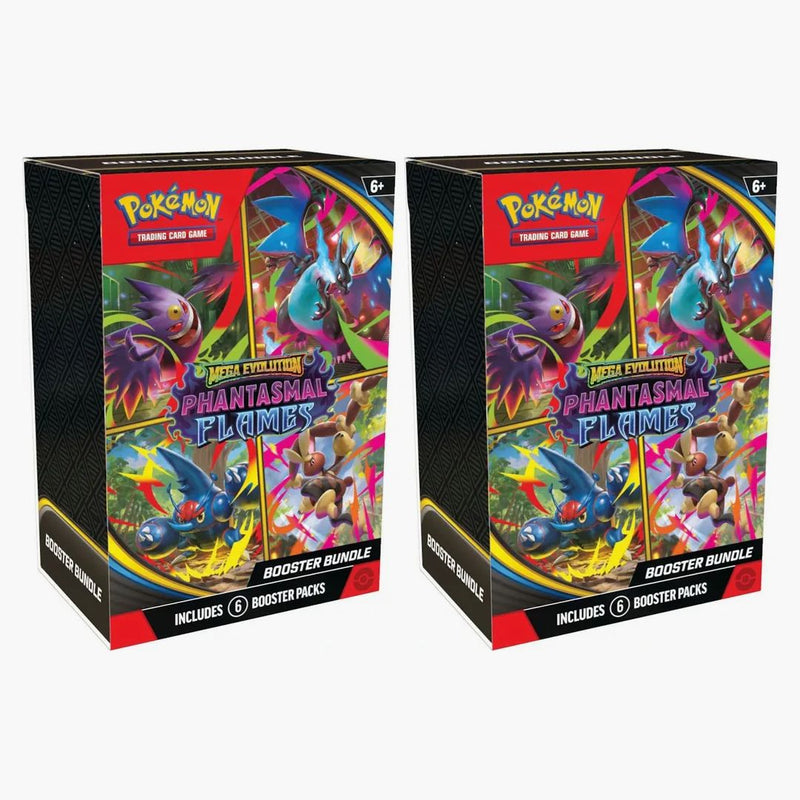 2025 Pokémon Mega Evolution Phantasmal Flames Booster Bundle 2x Lot