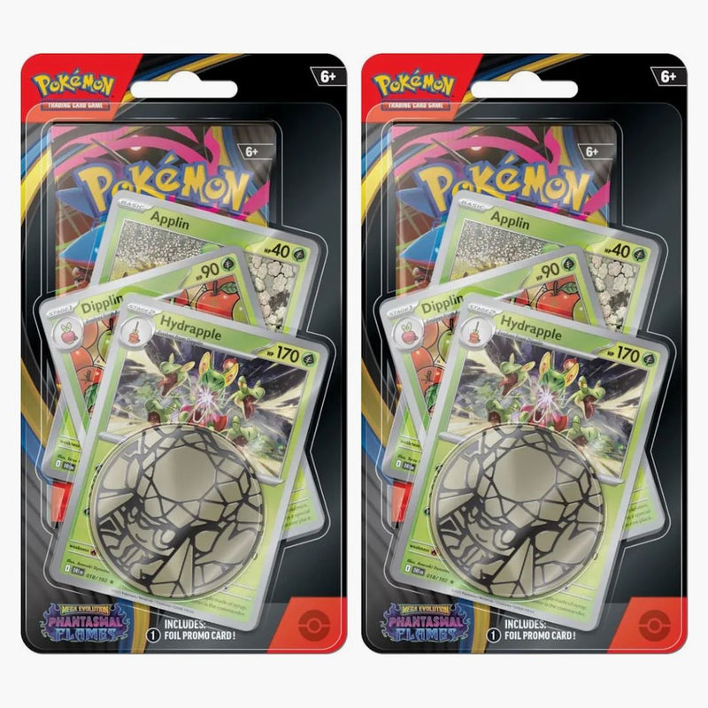 2025 Pokémon Mega Evolution Phantasmal Flames Hydrapple Blister Pack 2x Lot