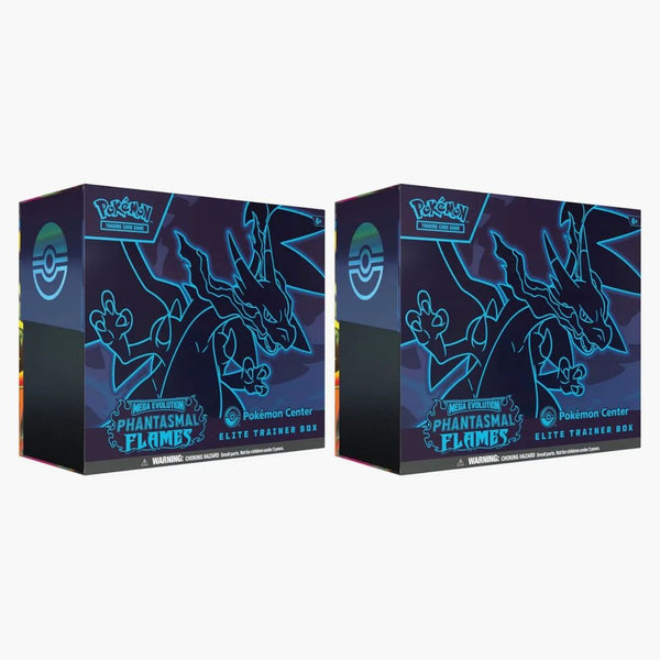 2025 Pokémon Mega Evolution Phantasmal Flames Pokemon Center Elite Trainer Box 2x Lot