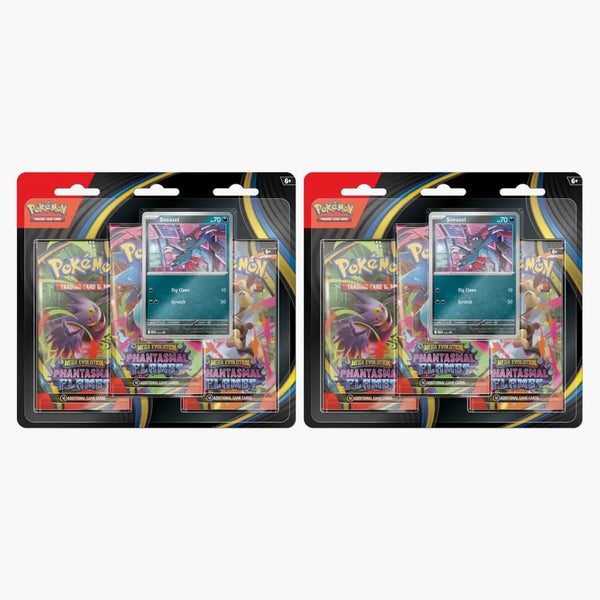 2025 Pokémon Mega Evolution Phantasmal Flames Sneasel 3pk Booster Blister 2x Lot