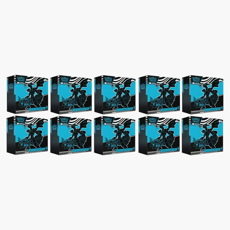 2025 Pokémon Scarlet & Violet Black Bolt Elite Trainer Box 10x Lot