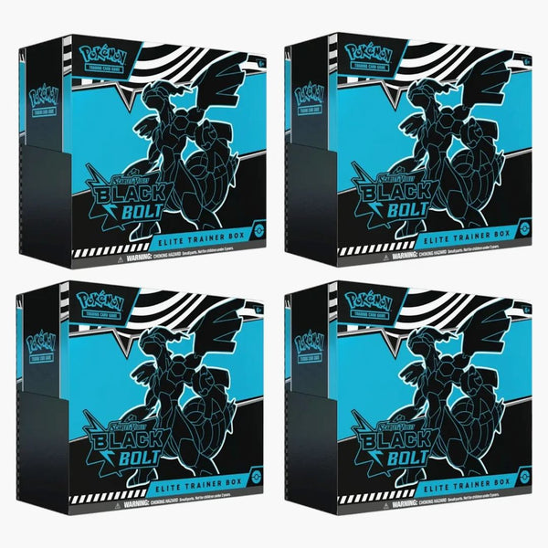 2025 Pokémon Scarlet & Violet Black Bolt Elite Trainer Box 4x Lot