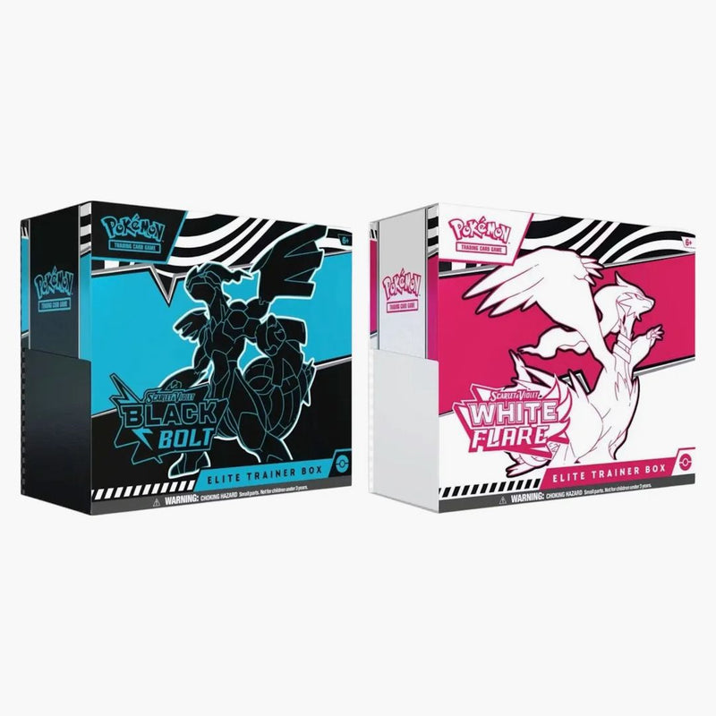 2025 Pokémon Scarlet & Violet Black Bolt & White Flare Elite Trainer Box