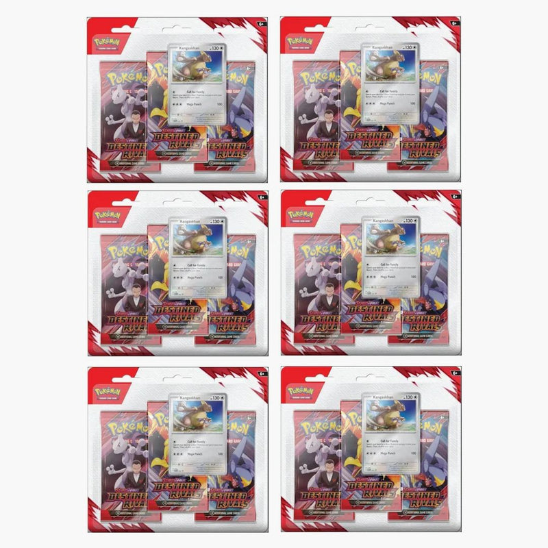 2025 Pokémon Scarlet & Violet Destined Rivals 3 Pack Blister Pack 6x Lot