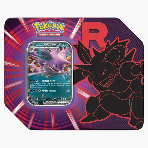 2025 Pokémon Team Rocket Nidoking Ex Tin Case (us)