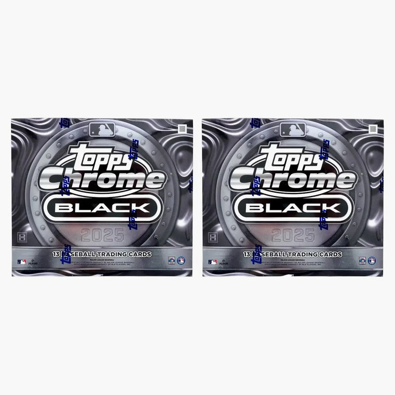 2025 Topps Chrome Black Baseball Hobby Box 2x Lot
