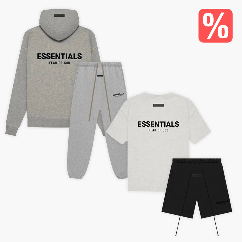 Stell dir dein Fear of God Essentials Full-Set zusammen (Shorts, T-Shirt , Hoodie, Pants)
