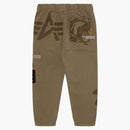 Bape X Alpha Industries Washed Sweatpant Beige
