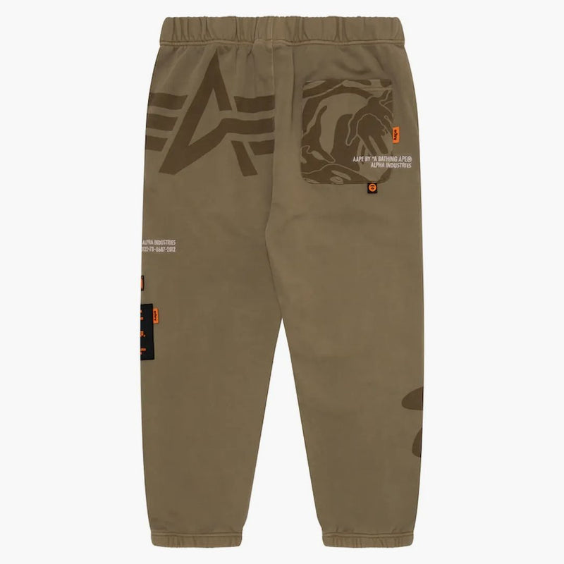BAPE X ALPHA INDUSTRIES WASHED PANSPANT BEIGE