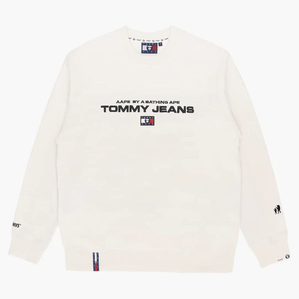 Bape X Tommy Flag Sweatshirt White
