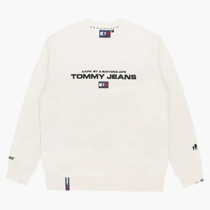 Bape X Tommy Flag Sweatshirt White