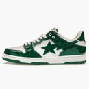 A Bathing Ape Bape Sk8 Sta Green White Patent