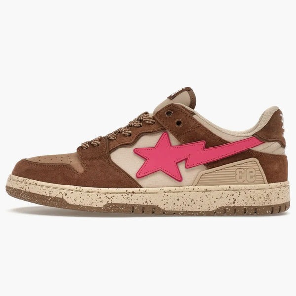 En badape bape sk8 sta #6 brun rosa