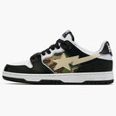 A Bathing Ape Bape Sk8 Sta Black White Embroidery Heel Patch