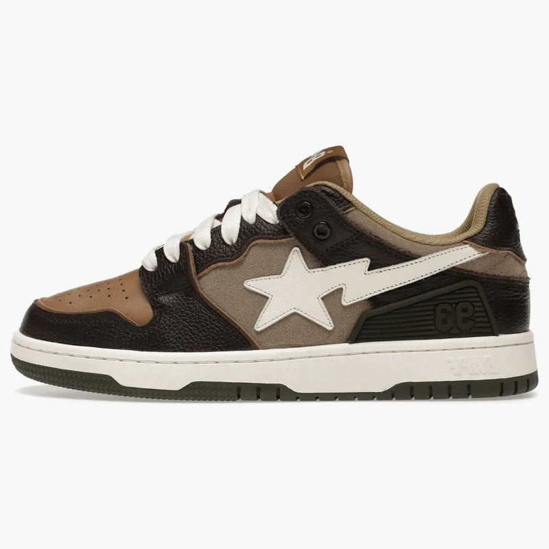 A Bathing Ape Bape Sk8 Sta Brown Ivory