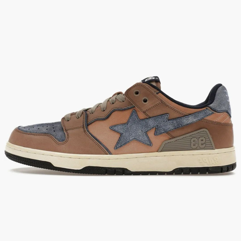 A Bathing Ape Bape Sk8 Sta Vintage Beige Indigo