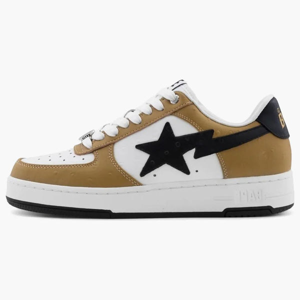 A Bathing Ape Bape Sta #3 Brown Black Ostrich