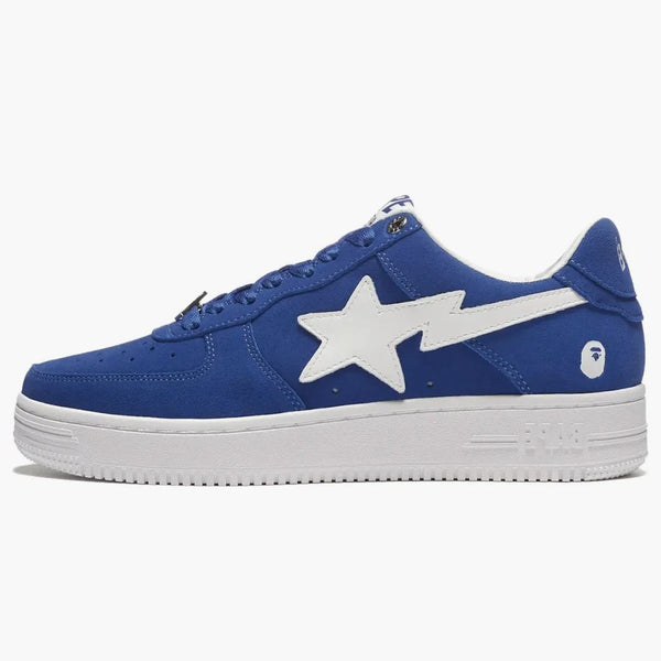 A Bathing Ape Bape Sta Low Blue Suede