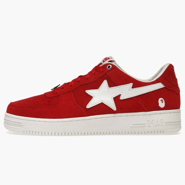 Kąpiel małpa bape sta Low Czerwony zamsz