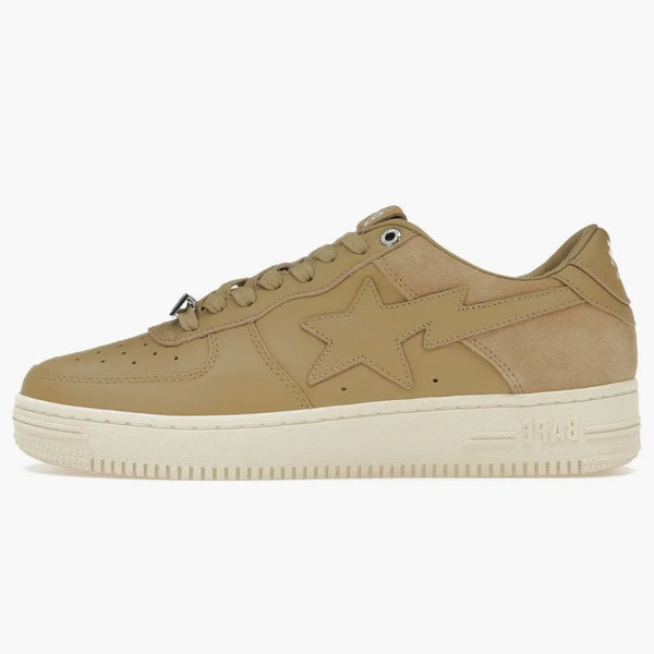 A Bathing Ape Bape Sta Low Suede Heel Beige