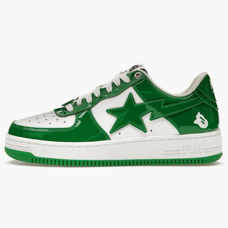 Koupací lidoop Bape Sta Patent Leather Green White