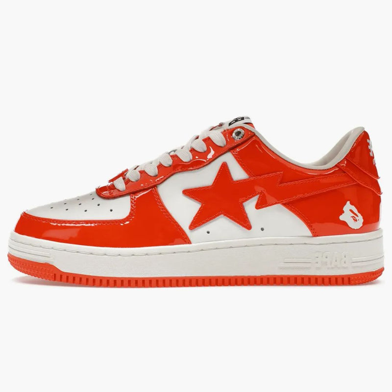 Koupací lidoop Bape Sta Patent Leather Orange White