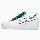 A Bathing Ape Bape Sta Patent Leather White Green