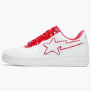 A Bathing Ape Bape Sta Patent Leather White Red