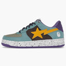 A Bathing Ape Bape Sta Teal Brown Yellow Suede