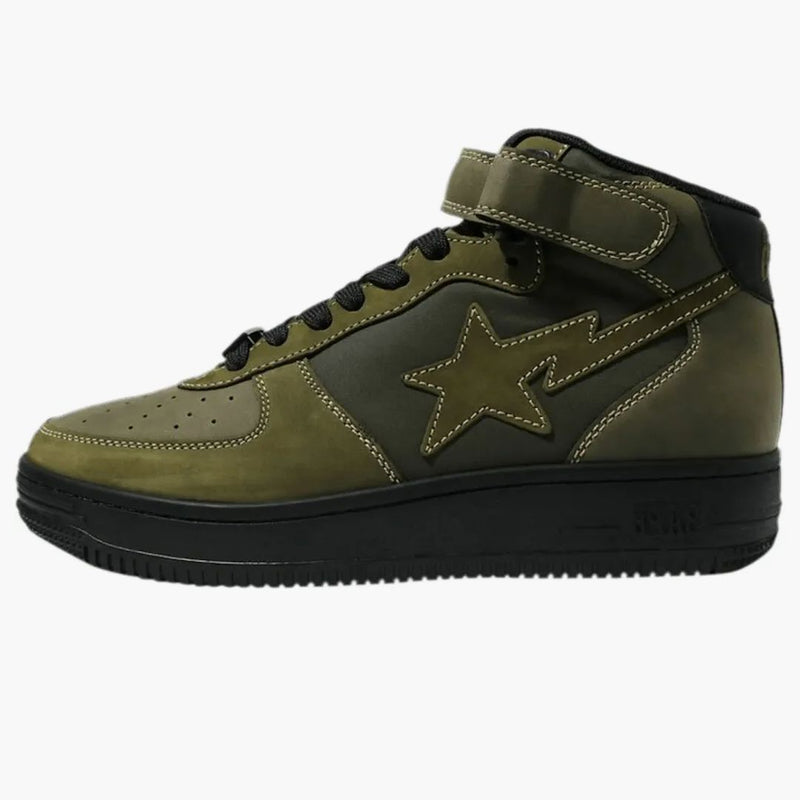 A Bathing Ape Bape Sta Mid Military Olive Green