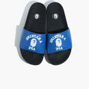 A Bathing Ape College Slide Sandals Blue