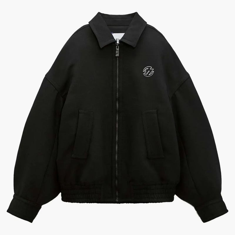 Ader Error X Zara Oversized Bomber Jacket Black