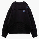 Ader Error X Zara Oversized Patchwork Knit Mens Sweater Black