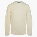 Emboscura monogram tripulación sudadera blanca