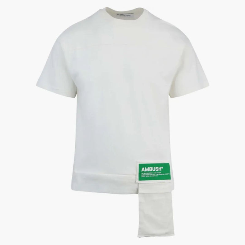Bakhåll midjan ficka t-shirt vit