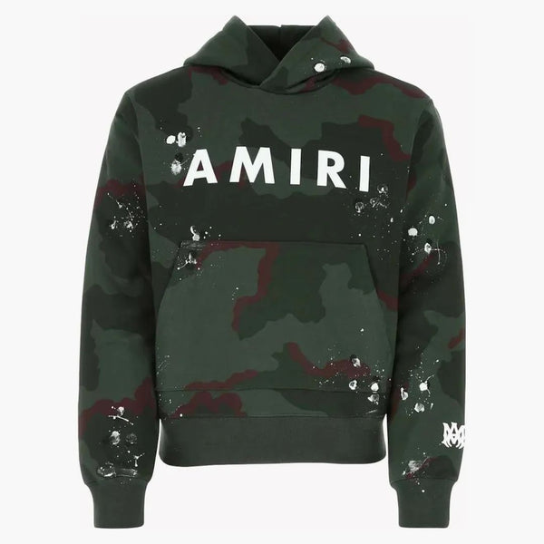 Amiri Army Logo con cappuccio Camo
