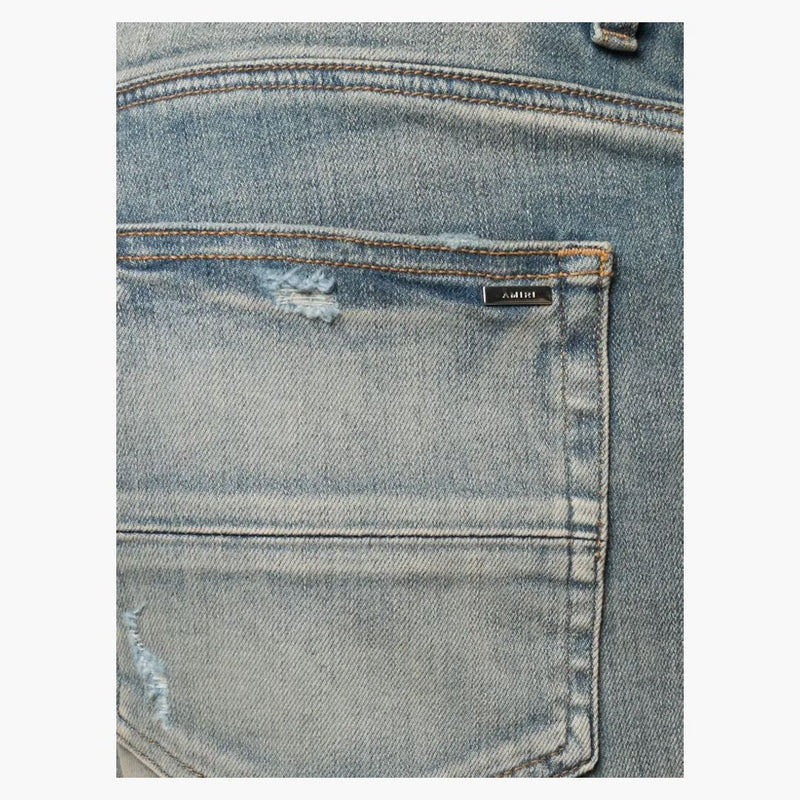 Amiri Bandana Print Skinny Jeans Clay Indigo