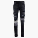 Amiri Bandana Skinny Fit Jeans Black