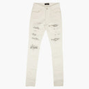 Amiri Bandana Thrasher Skinny Jeans White