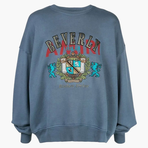 Amiri Beverly Hills CrewNeck Blue Blue
