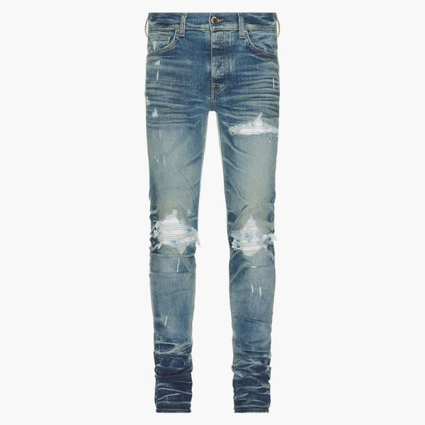Amiri Bleached MA Paisley MX1 Jeans Honeycomb/Indigo