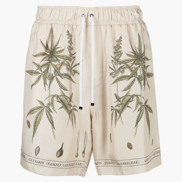 Amiri botanické listy šňůrky hedvábné šortky