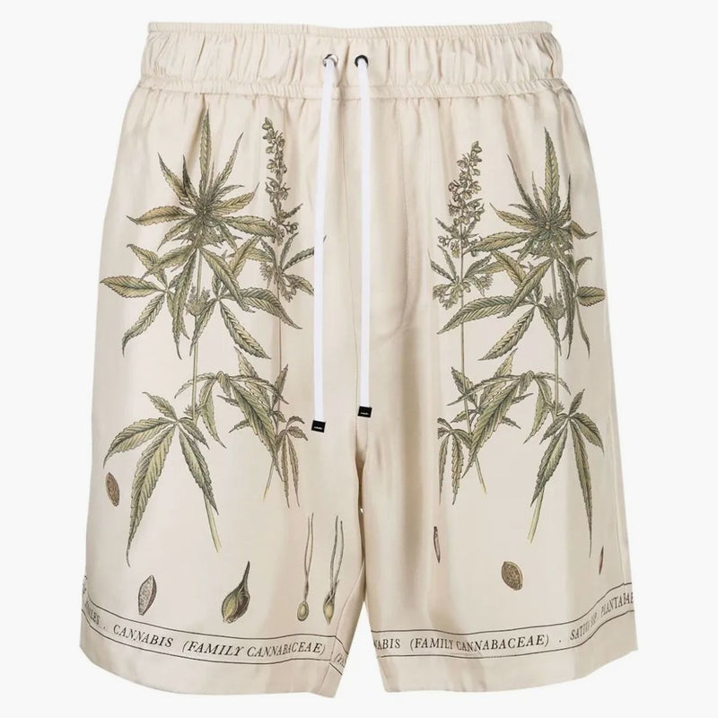 Amiri botanické listy šňůrky hedvábné šortky