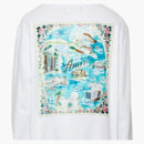 Amiri California Hawaiian Hoodie White